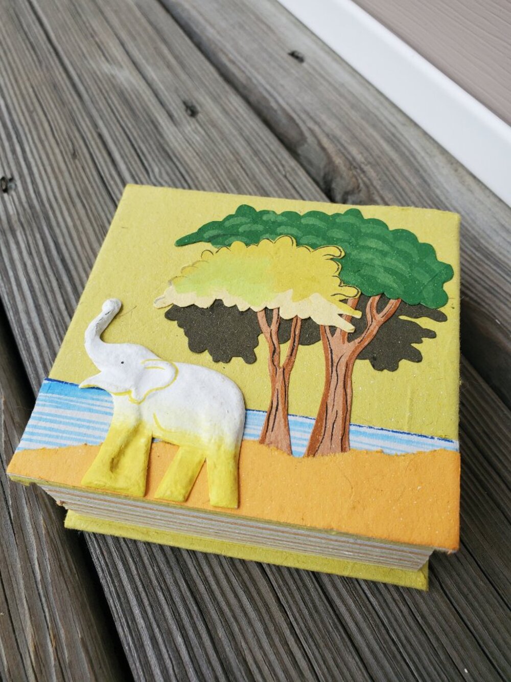 Elephant Design Handmade Note Paper Pad - Picture 6 of 6